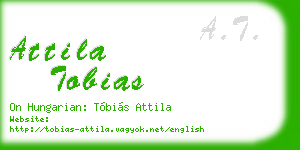 attila tobias business card