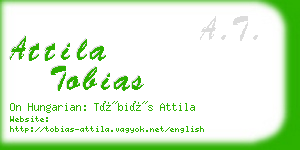 attila tobias business card